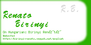 renato birinyi business card